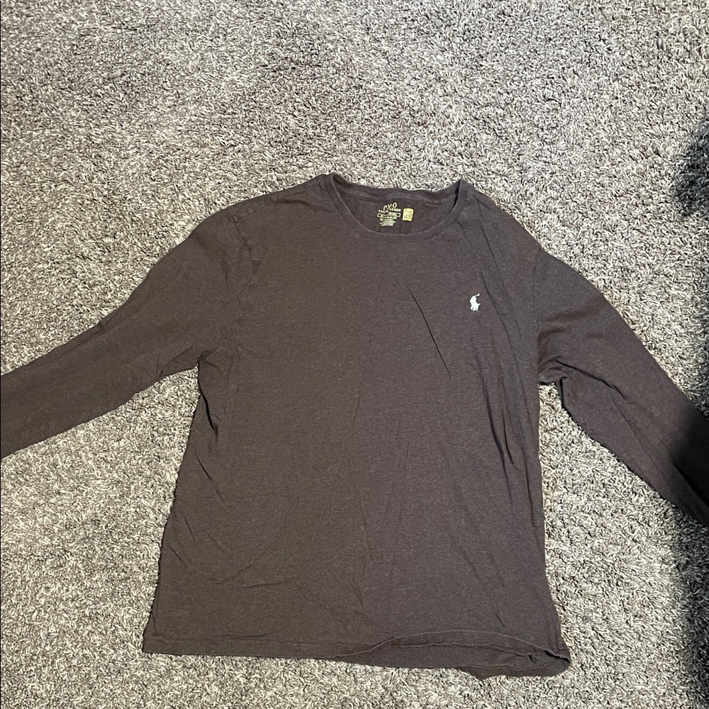 Polo Ralph Lauren Dark Brown Long Sleeve Tee